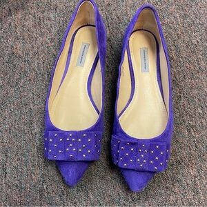 Classique entier purple flats size 8